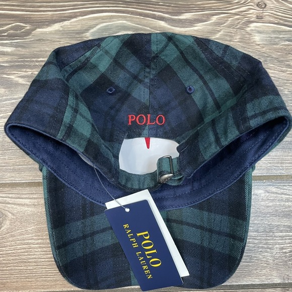 Polo Ralph Lauren Blackwatch Plaid Cotton Chino Cap Hat Adjustable Strap NWT - Picture 3 of 7